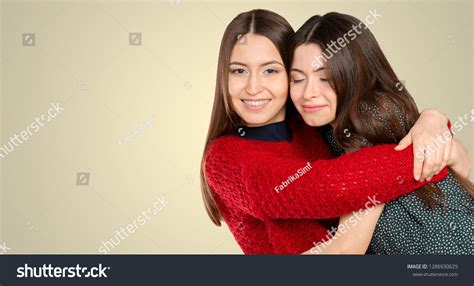 Two Beautiful Sisters Hugging Each Other 스톡 사진 1286930629 Shutterstock