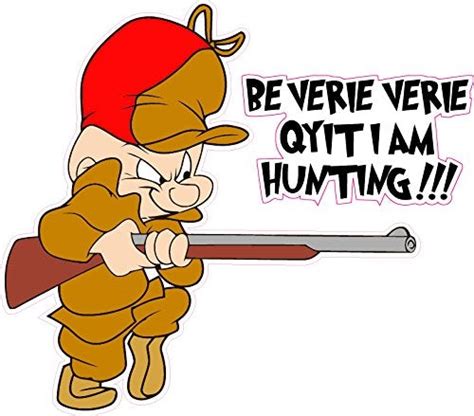 Elmer Fudd Be Very Very Quiet I Am Hunting Decal | Nostalgia Decals