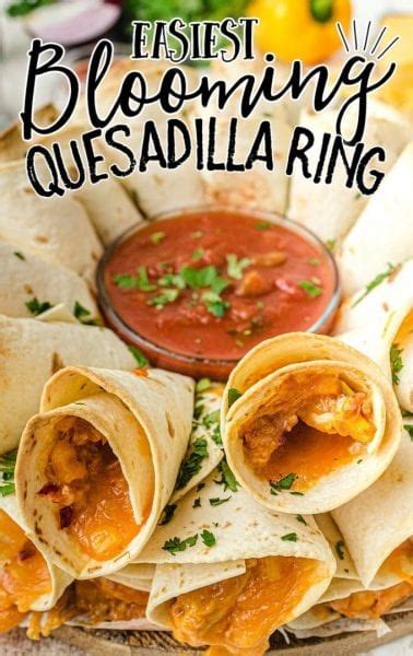 Add the red bell pepper and jalapeño. Blooming Quesadilla Ring - Spaceships and Laser Beams