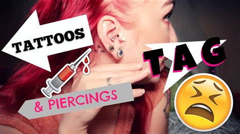 Tattoos And Piercings Tag ♡ Youtube