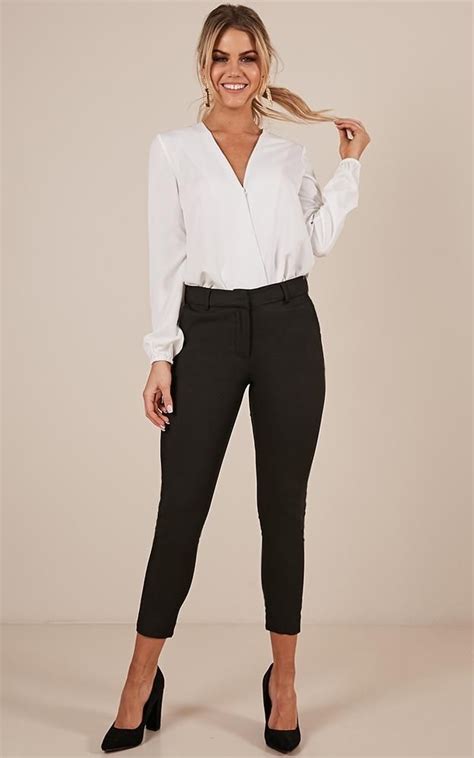 Overtime Pants In Black Showpo Fashionable Business Attire