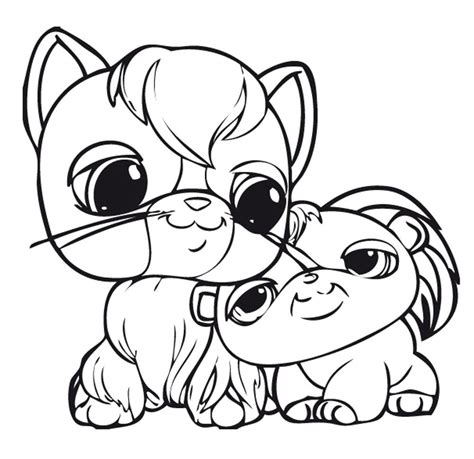 French bulldog and his small muscular body filled with pretty patterns. Littlest Pet Shops Coloring Page for My Kids