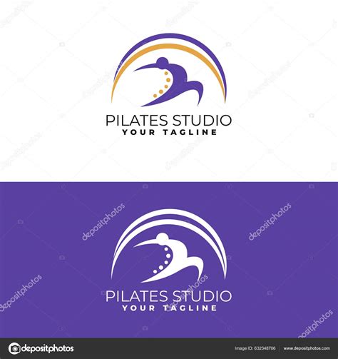Ilustración Vectorial Del Logotipo Pilates Studio Vector Gráfico