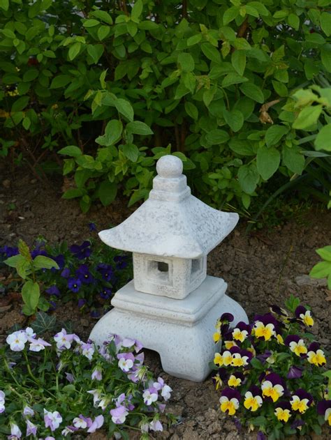 Garden Ornament Pagoda Statue Japanese Stone Lantern Concrete Etsy