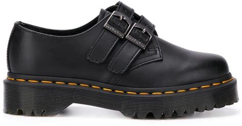 Dr Martens Double Buckle Shoes In Black Lyst