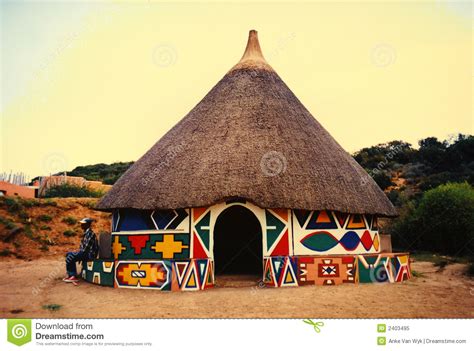 African Hut In Village Stock Image Image Of Africas