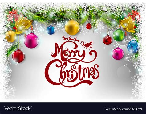 Merry Christmas Everyone Greeting Card Royalty Free Vector