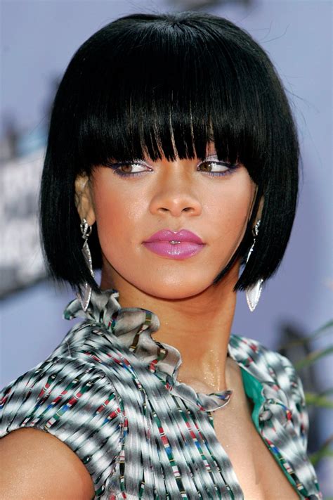 Rihannas Best Ever Hairstyles A Timeline Rihanna Hairstyles Sleek