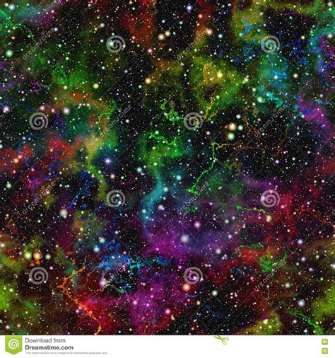 Abstract Shiny Colorful Universe Rainbow Colored Nebula Night Starry