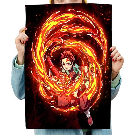 Demon Slayer Poster Adesivo A3 297 X 42 Cm Anime Kimetsu No Yaba