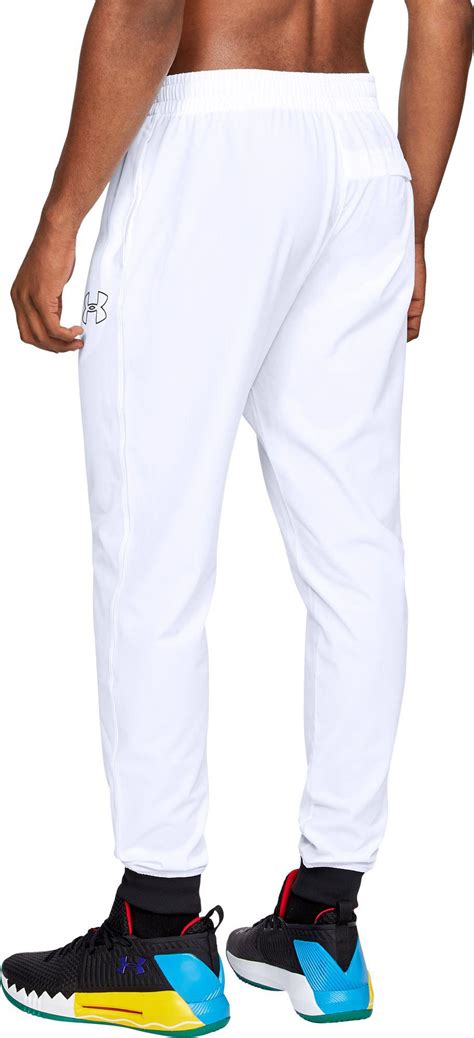 Under Armour Synthetic Aseline Woven Jogger Pants In White For Men Lyst