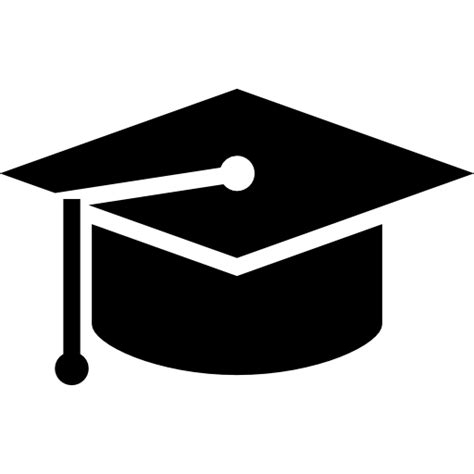 Sombrero Negro De Graduación Icono Gratis
