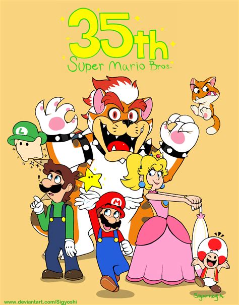 Happy 35th Anniversary Smb By Sigyoshi On Deviantart Super Mario