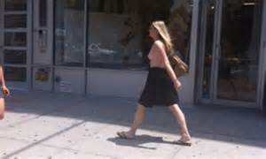 Mystery Topless Bowery Woman Pictured Walking Topless In New York