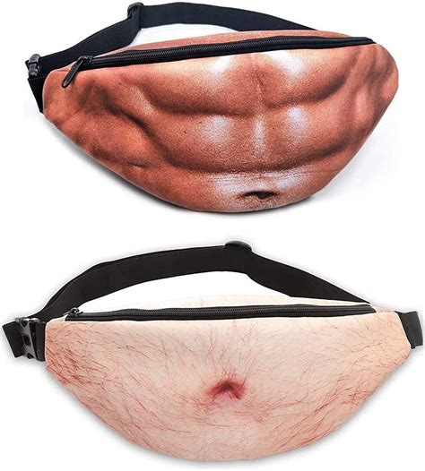 Etcbuys Bundle Funny Muscles 3d Beer Belly Waist Fanny Pack
