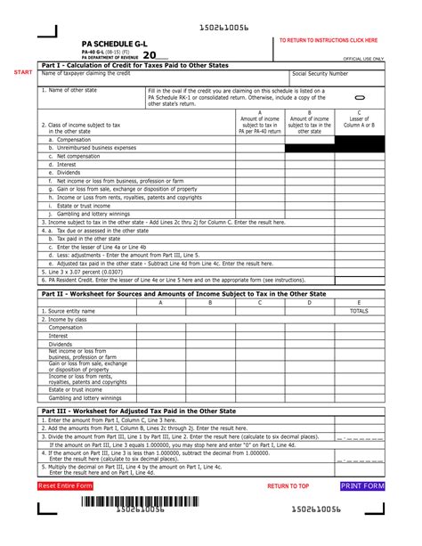 Printable Pa Tax Forms