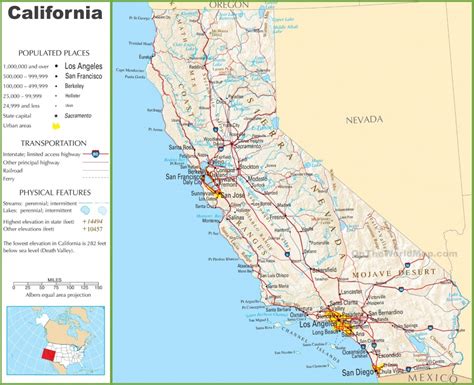 California Landforms Map | Printable Maps