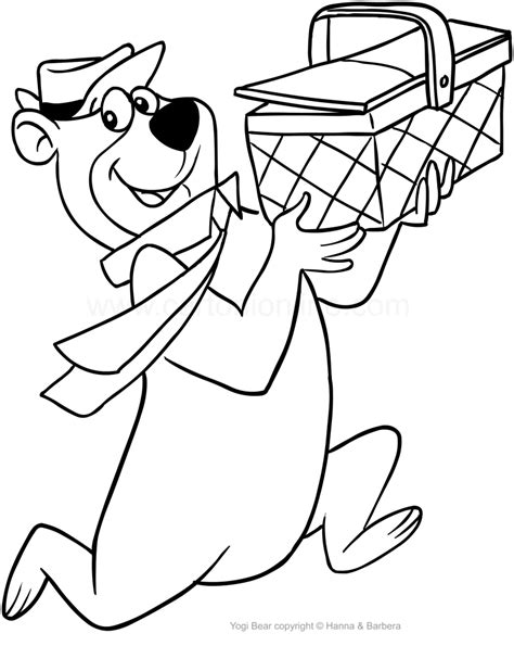Yogi Bear Coloring Pages Boo Sheets Colouring Adult Cartoon Bears Cindy Print Books Clipart Cool
