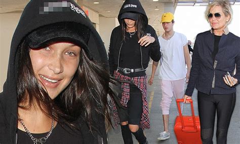Bella Hadid Jets Out Of Lax With Anwar And Yolanda After Posing Topless