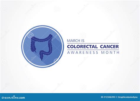 Colorectal Cancer Awareness Month Observed In March Every Year Stock