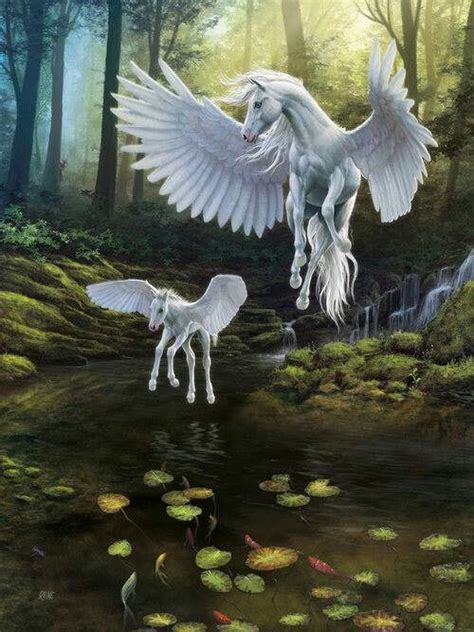 Pegasus Mythical Creatures Art Unicorn Fantasy Winged Horse