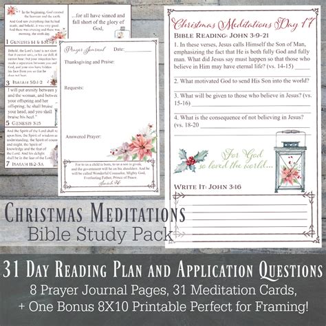 Christmas Meditations Womens Bible Study Instant Download Narrow