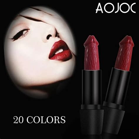 New Brand Penis Shape Lipstick 20 Colors Mushroom Lipstick Long Lasting Moisture Rouge Sexy