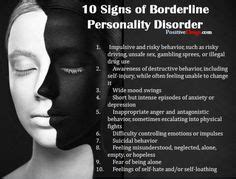 A Summary Of Common Signs Symptoms Of Bpd The Pin Is From
