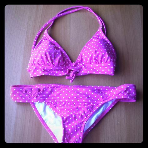 81 Off Roxy Other Roxy Hot Pink Polka Dot Swimsuit From Dede S
