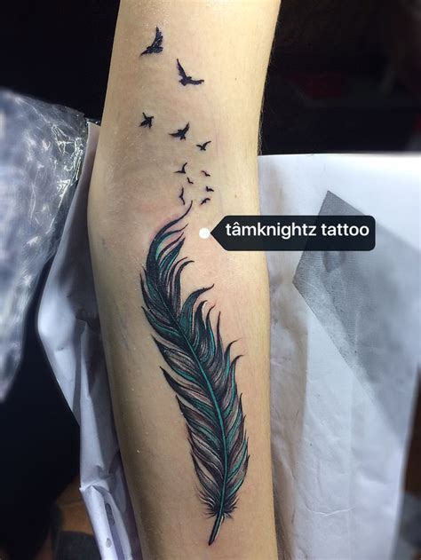 Hình Xăm Lông Vũ đẹp Left Hand Tattoo Feather Tattoo Design