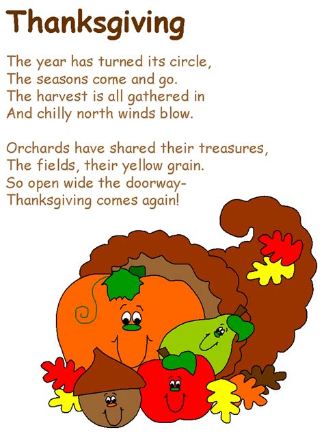 Thanksgiving Thanksgiving Poems Poetry For Kids Thanksgiving Kids