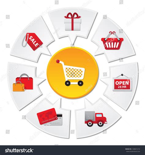 Shopping online tag price on white background vector illustration. Internet And Online Shopping Concept 02 With E-Commerce ...