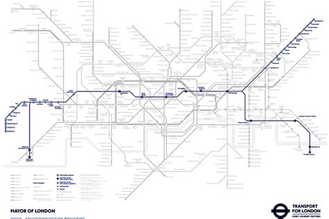 How The Tube Map Will Look When The Elizabeth Line Is Included On It