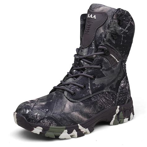2020 Homass Big Size Tactical Hiking Shoes Men Camo Waterproof Hunting