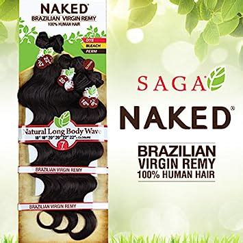 Amazon Saga NAKED Brazilian Virgin Remy 100 Human Hair Natural
