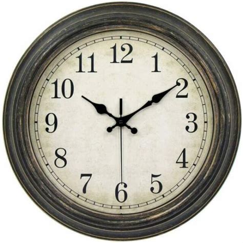 45min 12 Inch Decorated Dial Face Retro Wall Clock Silent Non Ticking