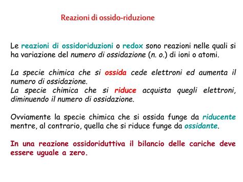Chi Si Ossida E Chi Si Riduce - PPT - Reazioni di ossido-riduzione PowerPoint Presentation, free