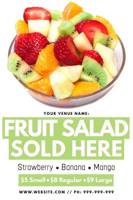 Fruit Salad Poster Template Postermywall
