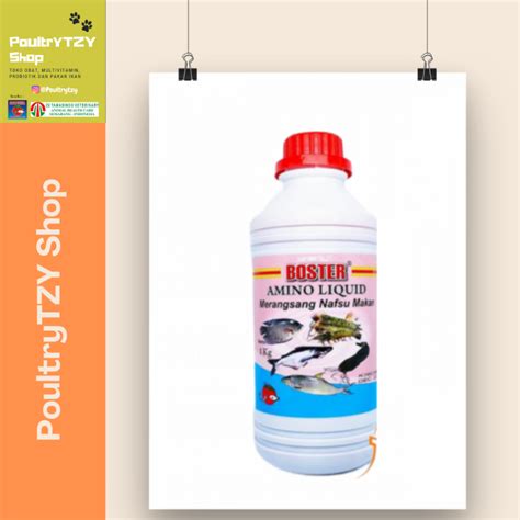 Boster Amino Liquid Liter Kg Vitamin Penambah Nafsu Makan Ikan