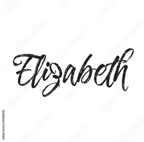 Elizabeth Text Design Vector Calligraphy Typography Poster