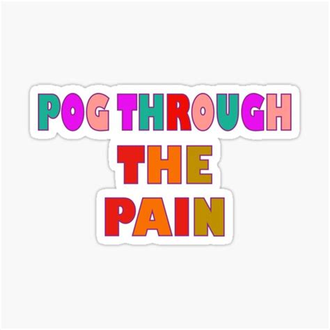Tommyinnit Pog Through The Pain Sticker By Braindraw Redbubble