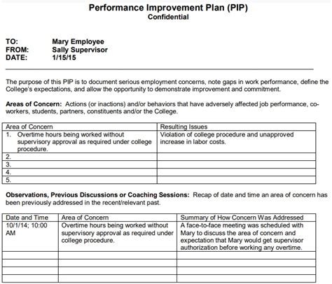 30 Free Performance Improvement Plan Templates Word Excel Pdf
