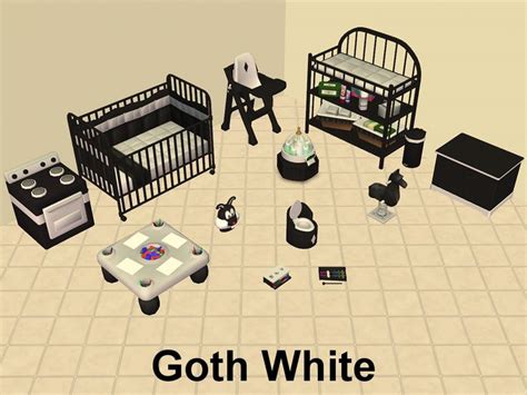 Mod The Sims Goth Baby Nursery Sims Baby Sims 4 Toddler Sims Mods