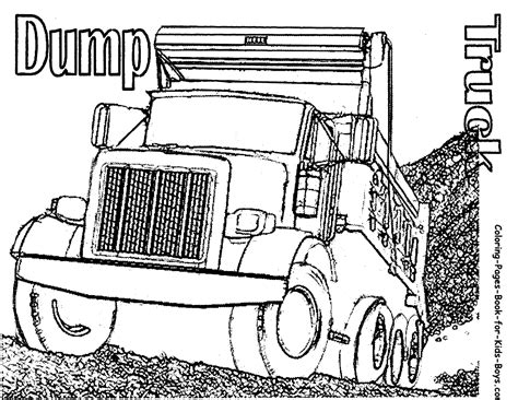 A large tank is placed on the machine for transporting liquid. Semi truck coloring pages to download and print for free
