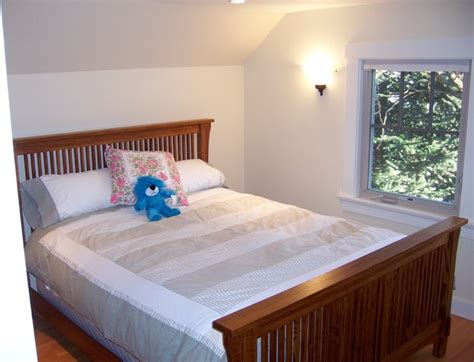 White formica bed with chrome accents in aluminum banding. 1910 Sears and Roebuck Remodel - Craftsman - Bedroom ...