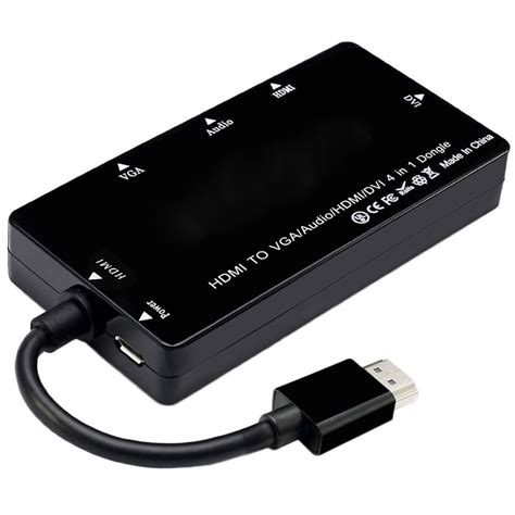 4k x 2k hdmi to hdmi and optical toslink spdif+3.5mm audio extractor adapter. 4-in-1 HDMI / DVI, VGA, 3.5mm Audio, HDMI Adapter