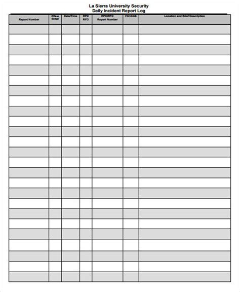 Free 34 Daily Log Samples And Templates In Pdf Ms Word