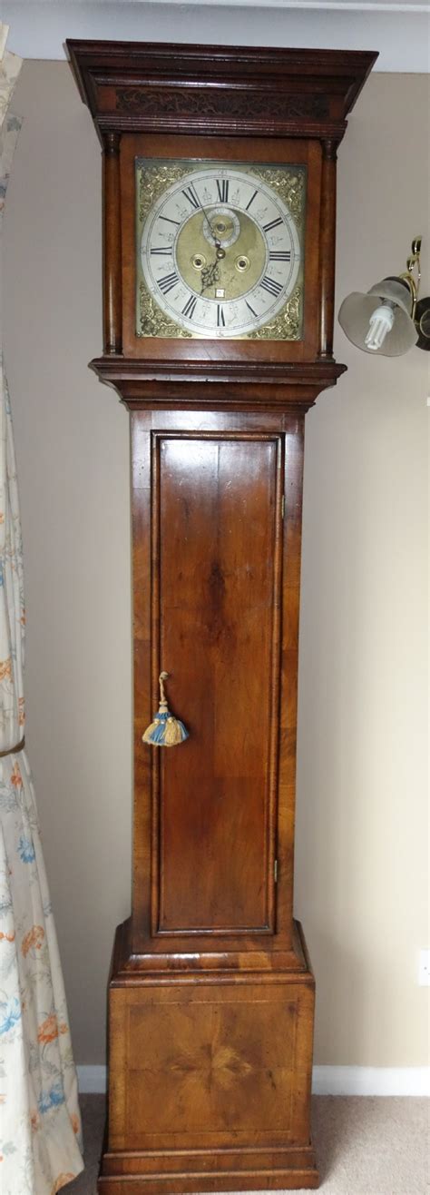 Early Georgian Walnut 8 Day Grandfather Longcase Clock John Harrington London A1733 Cc1740