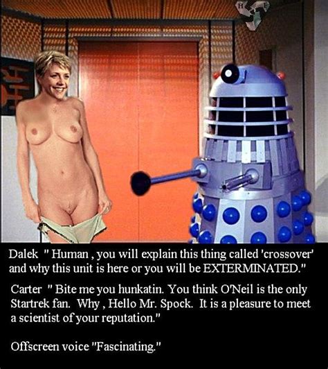 Post Amanda Tapping Crossover Dalek Doctor Who Fakes HF Artist Samantha Carter