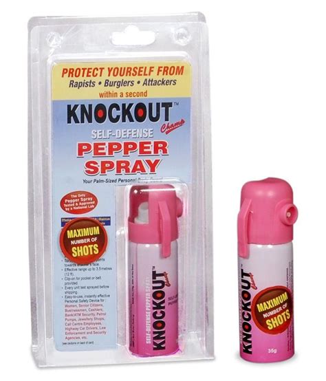 Knockout Super Strong Pepper Spray With Maximum No Of Shots Pepper Spray Pack Of 1 Buy Knockout